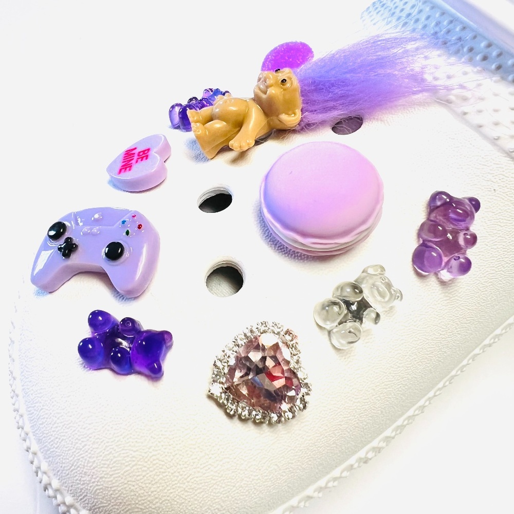 Macaroon Cookie Croc Shoe Charms 3 pcs